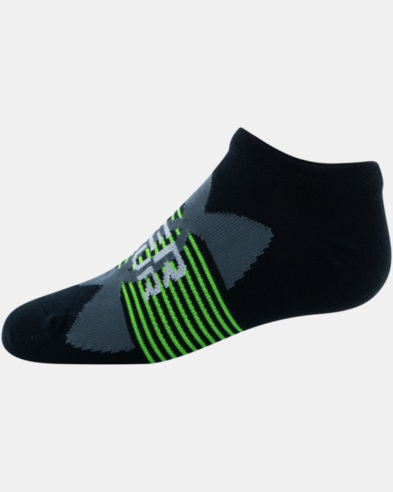 Boys' UA Essential Lite No-Show Socks 6-Pack, Black, pdpMainDesktop image number 1